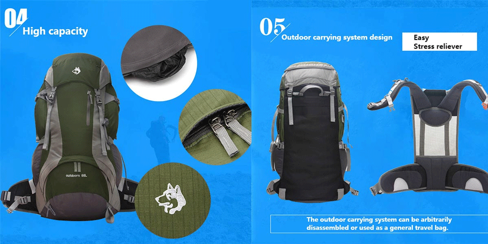 کوله پشتی هاسکی 65 لیتر Outdoors